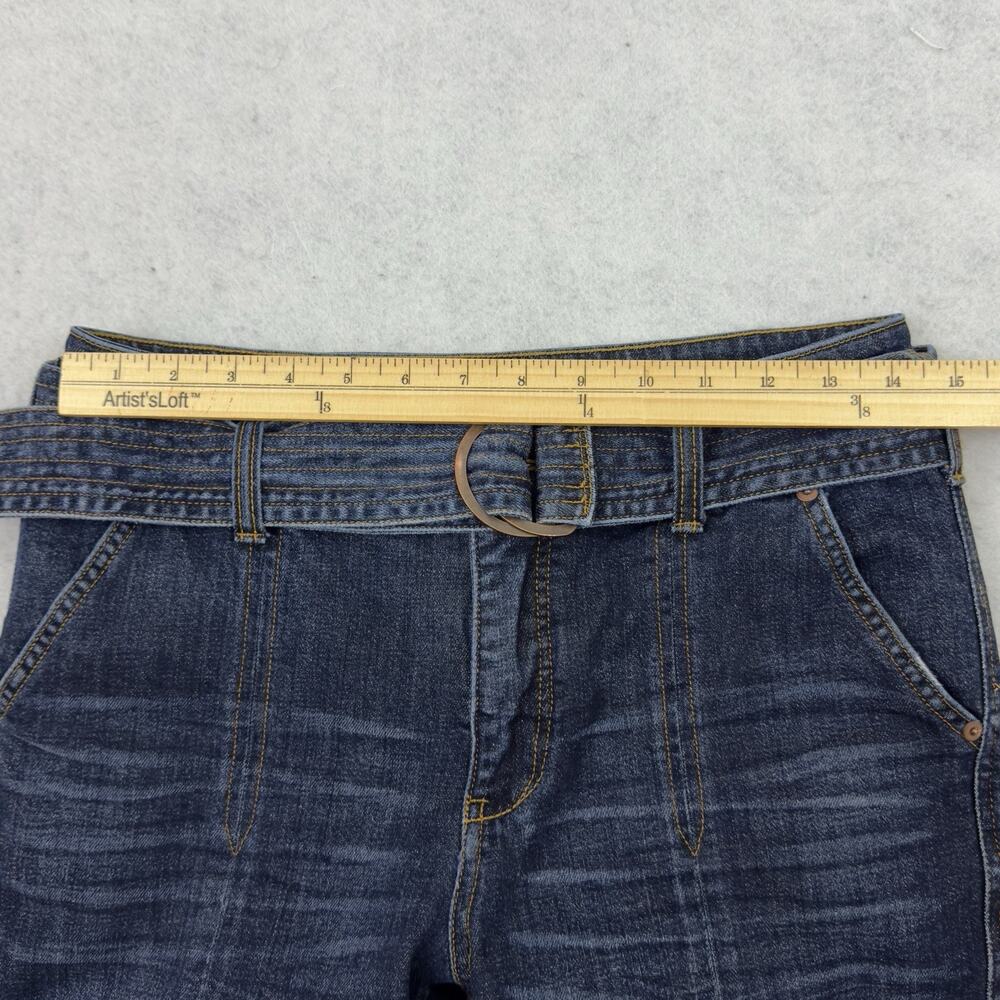 Pilcro by Anthropologie Size 28 Dark Wash Denim Belted Tapered Jeanscasual - Picture 6 of 12